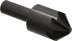 Hertel - 1" Head Diam, 1/2" Shank Diam, 6 Flute 90° High Speed Steel Countersink - All Tool & Supply