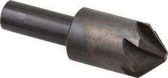 Hertel - 7/8" Head Diam, 1/2" Shank Diam, 6 Flute 90° High Speed Steel Countersink - 2-3/4" OAL, Straight Shank - All Tool & Supply