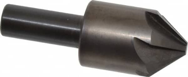 Hertel - 1" Head Diam, 1/2" Shank Diam, 6 Flute 82° High Speed Steel Countersink - All Tool & Supply