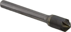 Hertel - 3/8" Head Diam, 1/4" Shank Diam, 6 Flute 100° Solid Carbide Countersink - 2-1/4" OAL, Straight Shank - All Tool & Supply