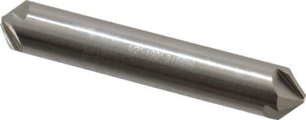 Hertel - 1/2" Head Diam, 1/2" Shank Diam, 4 Flute 100° High Speed Steel Countersink - 3" OAL, Straight Shank - All Tool & Supply