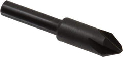 Hertel - 3/8" Head Diam, 1/4" Shank Diam, 4 Flute 60° High Speed Steel Countersink - 1-3/4" OAL, Straight Shank - All Tool & Supply