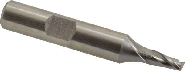 Hertel - 3/16", 2 Flute, Cobalt, 0.03" Corner Radius End Mill - 2-5/16" OAL, Right Hand Flute, 7/16" LOC, Right Hand Cut - All Tool & Supply