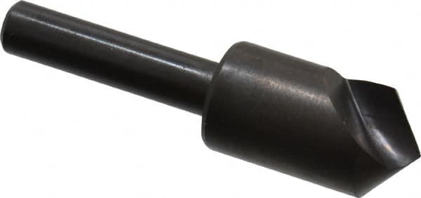 Hertel - 1/2" Head Diam, 1/4" Shank Diam, 1 Flute 100° High Speed Steel Countersink - All Tool & Supply