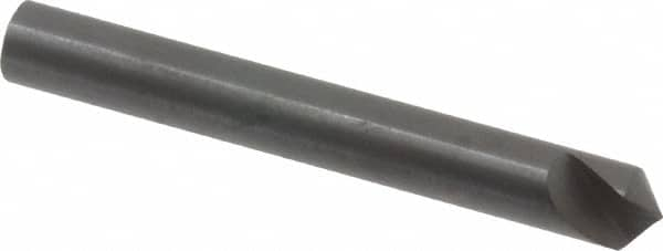 Hertel - 1/4" Head Diam, 1/4" Shank Diam, 1 Flute 100° High Speed Steel Countersink - All Tool & Supply