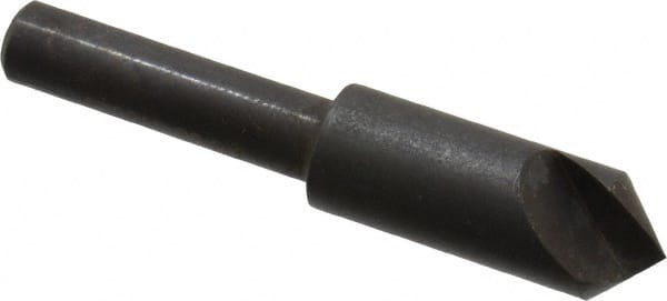 Hertel - 3/8" Head Diam, 1/4" Shank Diam, 1 Flute 90° High Speed Steel Countersink - All Tool & Supply