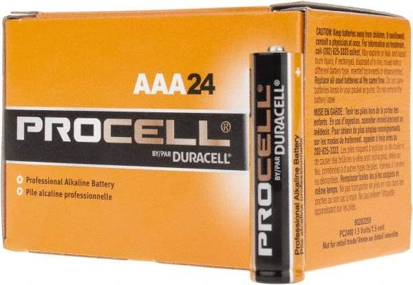 Duracell - Size AAA, Alkaline, 24 Pack, Standard Battery - 1.5 Volts, Button Tab Terminal - All Tool & Supply