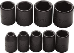 Proto - 9 Piece 3/8" Drive Impact Socket Set - 6 Points, 1/4" to 3/4" Range, Inch Measurement Standard - All Tool & Supply