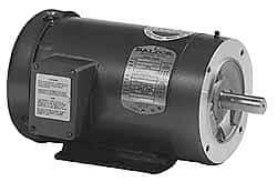 Baldor - 1/3 Max hp, 3,450 Max RPM, Electric AC DC Motor - 208, 230, 460 V Input, Three Phase, 56C Frame - All Tool & Supply