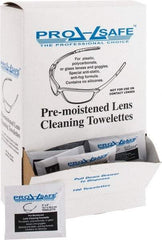 PRO-SAFE - 100 Antifog, Antistatic Lens Cleaning Towelettes - Individually Wrapped, Nonsilicone Cleaner, 8 Inch Long x 5 Inch Wide, 5-1/8 Inch Wide x 3 Inch Deep x 9-1/4 Inch High Dispenser - All Tool & Supply