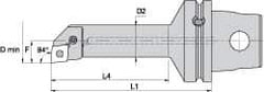 Kennametal - Right Hand Cut, Size KM63, CN.. Insert Compatiblity, Internal Modular Turning & Profiling Cutting Unit Head - 17mm Ctr to Cutting Edge, 125mm Head Length, Through Coolant, Series Kenlever - All Tool & Supply