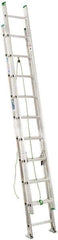 Werner - 28' High, Type II Rating, Aluminum Extension Ladder - 225 Lb Capacity, 25' Working Length - All Tool & Supply