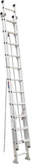 Werner - 24' High, Type IA Rating, Aluminum Extension Ladder - 300 Lb Capacity, 21' Working Length - All Tool & Supply