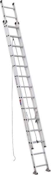 Werner - 28' High, Type IA Rating, Aluminum Extension Ladder - 300 Lb Capacity, 25' Working Length - All Tool & Supply