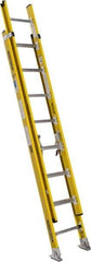 Werner - 16' High, Type IAA Rating, Fiberglass Extension Ladder - 375 Lb Capacity, 13' Working Length - All Tool & Supply