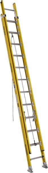 Werner - 24' High, Type IAA Rating, Fiberglass Extension Ladder - 375 Lb Capacity, 21' Working Length - All Tool & Supply