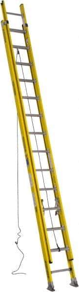 Werner - 28' High, Type IAA Rating, Fiberglass Extension Ladder - 375 Lb Capacity, 25' Working Length - All Tool & Supply