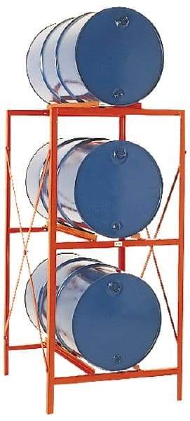 Made in USA - 7,200 Lb Load Capacity, 30 & 55 Gal Drum Storage Rack - 85-1/2" Wide x 70" High - All Tool & Supply