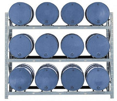 Made in USA - 19,300 Lb Load Capacity, 30 & 55 Gal Drum Pallet Rack - 105" Wide x 120" High - All Tool & Supply