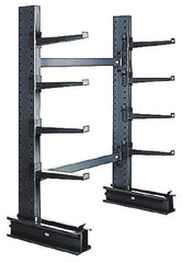 Made in USA - 8' High Double Sided Cantilever Rack - Without Lip, 43,000 Lb Capacity, 65" Base Length, 24" Arm Length - All Tool & Supply