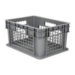 Akro-Mils - 0.89 Cu Ft, 30 Lb Load Capacity Gray Polyethylene Tote Container - Stacking, 15.8" Long x 11.8" Wide x 8.3" High - All Tool & Supply