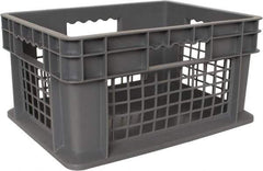 Akro-Mils - 0.89 Cu Ft, 83 Lb Load Capacity Gray Polyethylene Tote Container - Stacking, 15.8" Long x 11.8" Wide x 8.3" High - All Tool & Supply