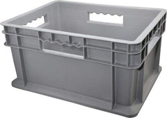 Akro-Mils - 0.89 Cu Ft, 83 Lb Load Capacity Gray Polyethylene Tote Container - Stacking, 15.8" Long x 11.8" Wide x 8.3" High - All Tool & Supply