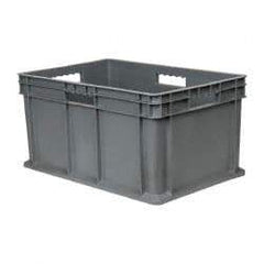 Akro-Mils - 2.67 Cu Ft, 125 Lb Load Capacity Gray Polyethylene Tote Container - Stacking, 23.3" Long x 15.8" Wide x 12.3" High - All Tool & Supply