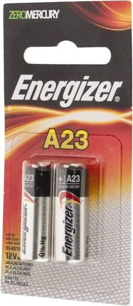 Energizer - Size A23, Alkaline, 2 Pack, Standard Battery - 12 Volts, ANSI Regulated - All Tool & Supply