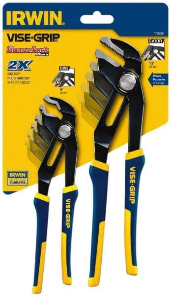 Irwin - 2 Piece GrooveLock Plier Set - Comes in Clamshell - All Tool & Supply