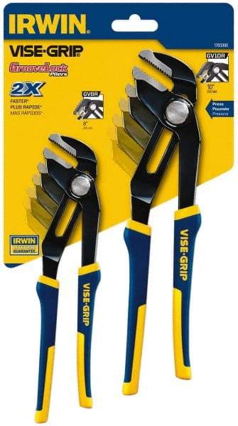 Irwin - 2 Piece GrooveLock Plier Set - Comes in Clamshell - All Tool & Supply