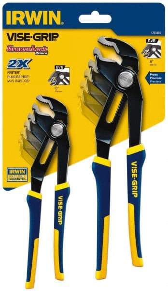 Irwin - 2 Piece GrooveLock Plier Set - Comes in Clamshell - All Tool & Supply