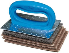 Ability One - 6" Long x 4" Wide x 1/2" Thick Sponge - Heavy-Duty, Brown/Gray - All Tool & Supply