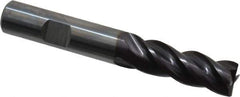 Guhring - 1/2", 1-1/4" LOC, 1/2" Shank Diam, 3-1/2" OAL, 4 Flute, Solid Carbide Square End Mill - Single End, Nano-A Finish, Spiral Flute, 36/38° Helix, Centercutting, Right Hand Cut, Right Hand Flute, Series 3080 - All Tool & Supply