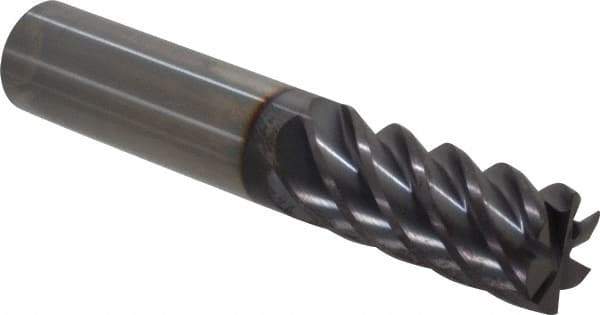 Guhring - 5/8", 1-1/4" LOC, 5/8" Shank Diam, 3-1/2" OAL, 6 Flute, Solid Carbide Square End Mill - Single End, FIREX Finish, Spiral Flute, 45° Helix, Centercutting, Right Hand Cut, Right Hand Flute, Series 3179 - All Tool & Supply