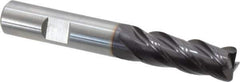 Guhring - 1/2", 4 Flute, Single End, Solid Carbide, 1/16" Corner Radius End Mill - 3-1/2" OAL, 35/38° Helix, Right Hand Flute, 1-1/4" LOC, Right Hand Cut - All Tool & Supply