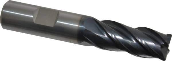 Guhring - 5/8", 4 Flute, Single End, Solid Carbide, 1/16" Corner Radius End Mill - 3-1/2" OAL, 35/38° Helix, Right Hand Flute, 1-1/4" LOC, Right Hand Cut - All Tool & Supply