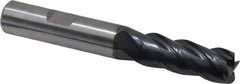 Guhring - 1/2", 4 Flute, Single End, Solid Carbide, 1/16" Corner Radius End Mill - 3-1/2" OAL, 35/38° Helix, Right Hand Flute, 1-1/4" LOC, Right Hand Cut - All Tool & Supply