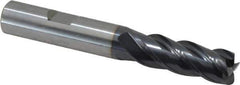 Guhring - 1/2", 4 Flute, Single End, Solid Carbide, 0.04" Corner Radius End Mill - 3-1/2" OAL, 35/38° Helix, Right Hand Flute, 1-1/4" LOC, Right Hand Cut - All Tool & Supply