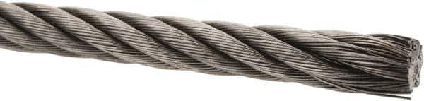 Value Collection - 3/8" Diam, Aircraft Cable - 11,800 Lb Breaking Strength, 6 x 37 IWRC - All Tool & Supply