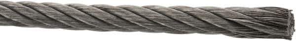 Value Collection - 1/4" Diam, Aircraft Cable - 5,300 Lb Breaking Strength, 6 x 37 IWRC - All Tool & Supply