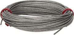 Value Collection - 1/16" Diam, Aircraft Cable - 480 Lb Breaking Strength, 7 x 7 Strand Core - All Tool & Supply