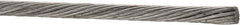 Value Collection - 5/32" Diam, Aircraft Cable - 3,300 Lb Breaking Strength, 1 x 19 Single Strand - All Tool & Supply