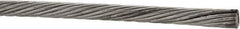 Value Collection - 3/16" Diam, Aircraft Cable - 4,700 Lb Breaking Strength, 1 x 19 Single Strand - All Tool & Supply