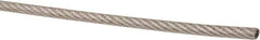 Value Collection - 1/16" x 3/64" Diam, Aircraft Cable - 480 Lb Breaking Strength, 7 x 7 Strand Core, Vinyl Coating - All Tool & Supply