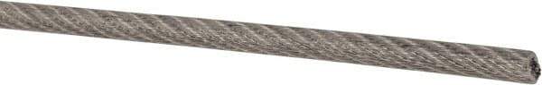 Value Collection - 1/8" x 3/32" Diam, Aircraft Cable - 920 Lb Breaking Strength, 7 x 7 Strand Core, Vinyl Coating - All Tool & Supply