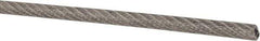 Value Collection - 1/8" x 3/32" Diam, Aircraft Cable - 920 Lb Breaking Strength, 7 x 7 Strand Core, Vinyl Coating - All Tool & Supply