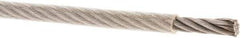 Value Collection - 1/4" x 3/16" Diam, Aircraft Cable - 3,700 Lb Breaking Strength, 7 x 19 Strand Core, Vinyl Coating - All Tool & Supply