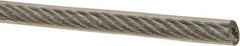 Value Collection - 3/16" x 3/32" Diam, Aircraft Cable - 920 Lb Breaking Strength, 7 x 7 Strand Core, Vinyl Coating - All Tool & Supply