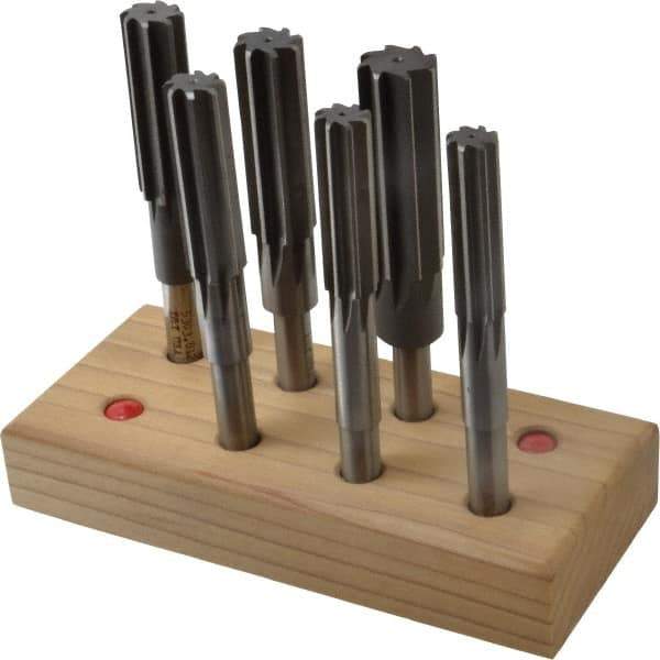 Made in USA - 5/8" to 1", Chucking Reamer Set - Straight Flute, Right Hand Cut, 6 Pieces - All Tool & Supply